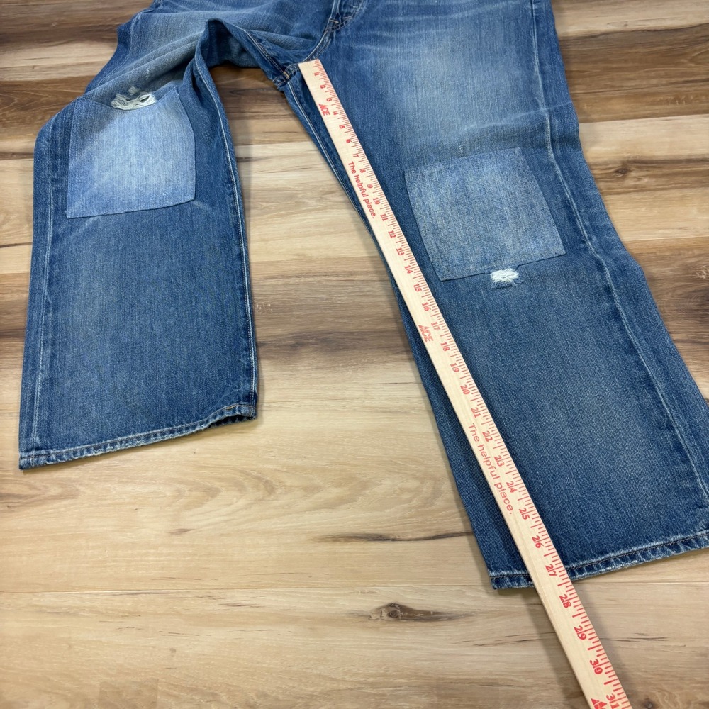 Polo Ralph Lauren Relaxed Straight Crop Jeans Womens 33 Distressed Cotton NEW - Picture 5 of 11